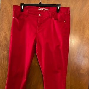 Old Navy Sweetheart Red Denim - Size 16
